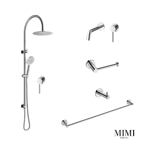 Mimi Chrome Wall Set Tapware Package