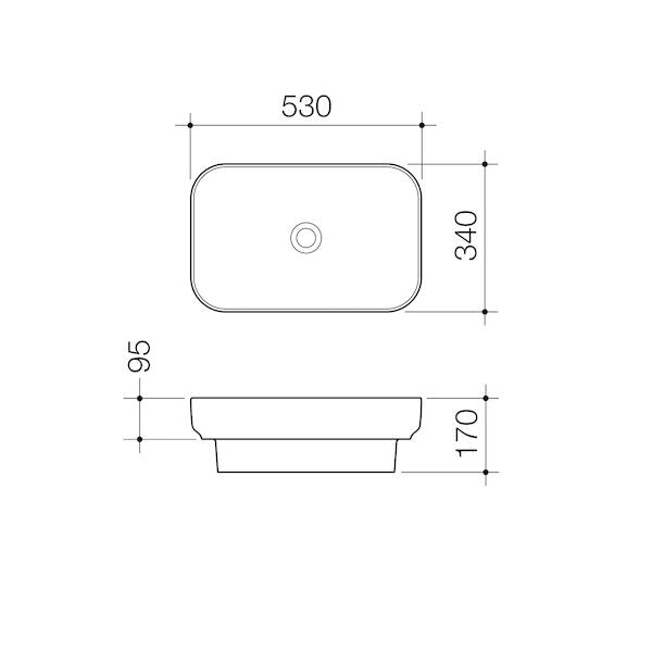 Tribute Rectangle 530 Inset Basin NTH