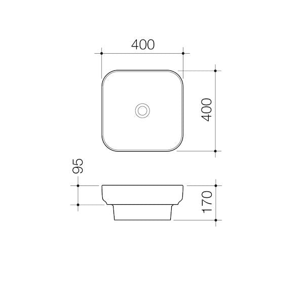 Tribute Square 400 Inset Basin NTH