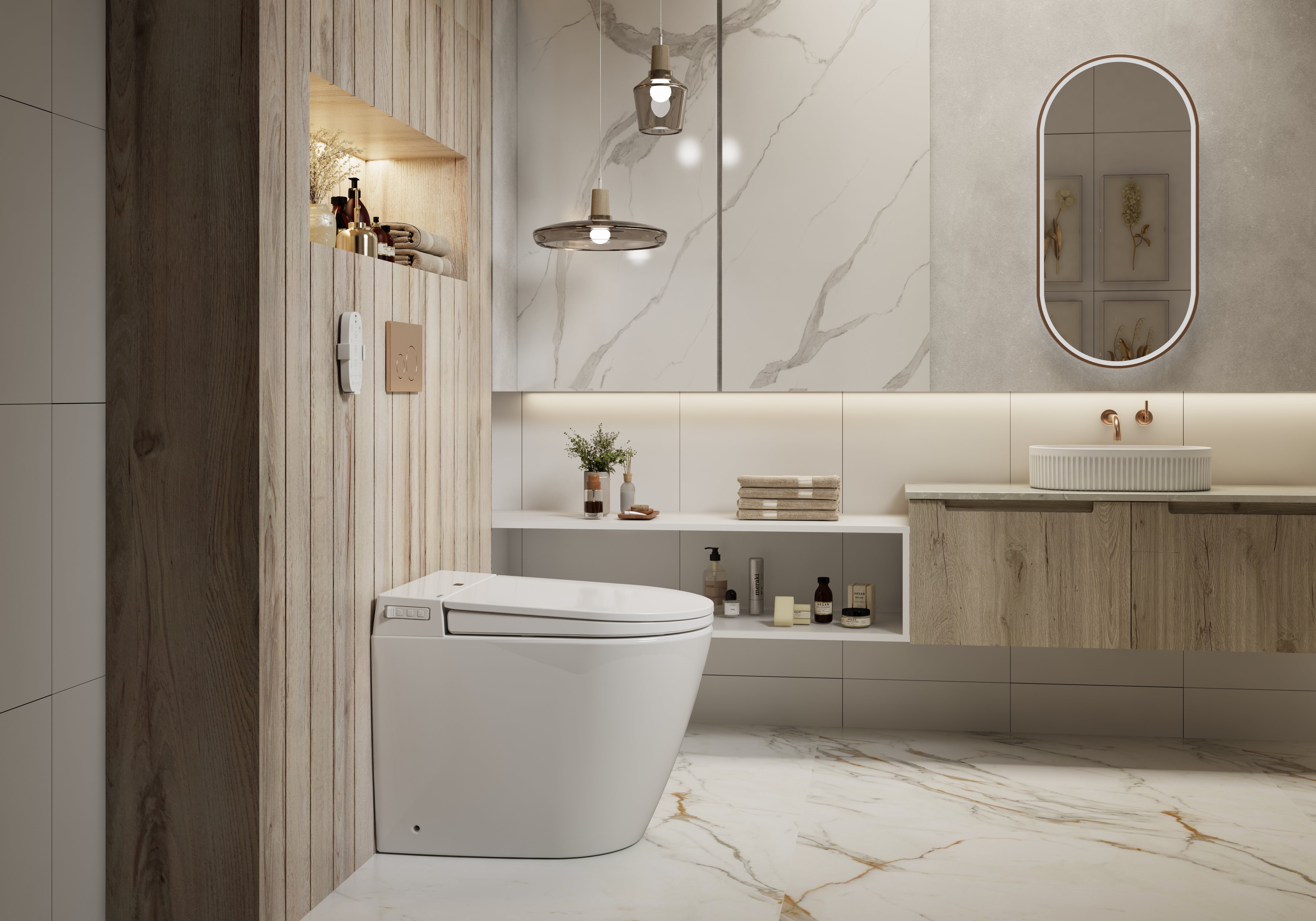 Lafeme Crawford Wall Faced Intelligent Toilet