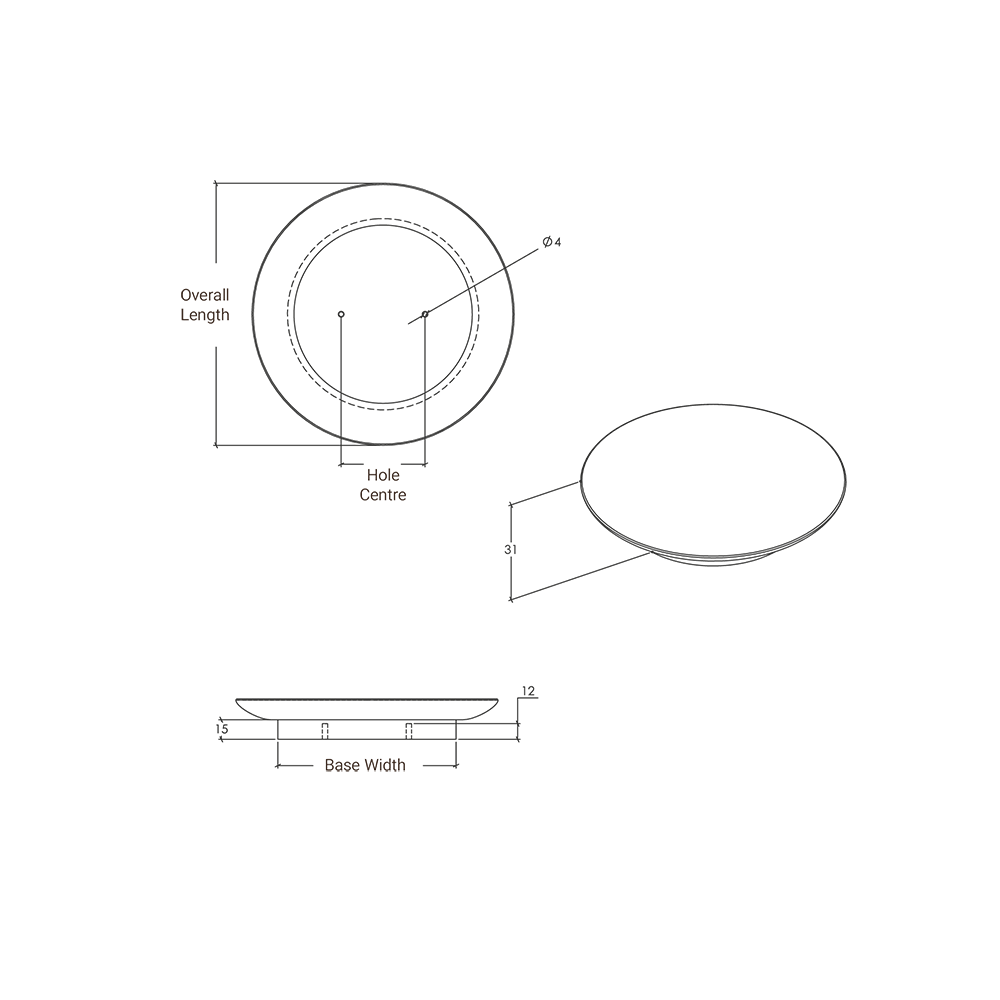 Momo Daintree Full Round - Line Drawing