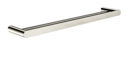 Meir Curvae Double Towel Rail 600mm Brushed Nickel