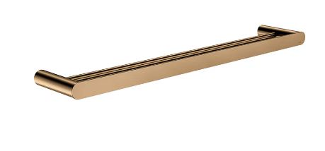 Meir Curvae Double Towel Rail 600mm Lustre Bronze