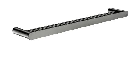 Meir Curvae Double Towel Rail 600mm Gunmetal