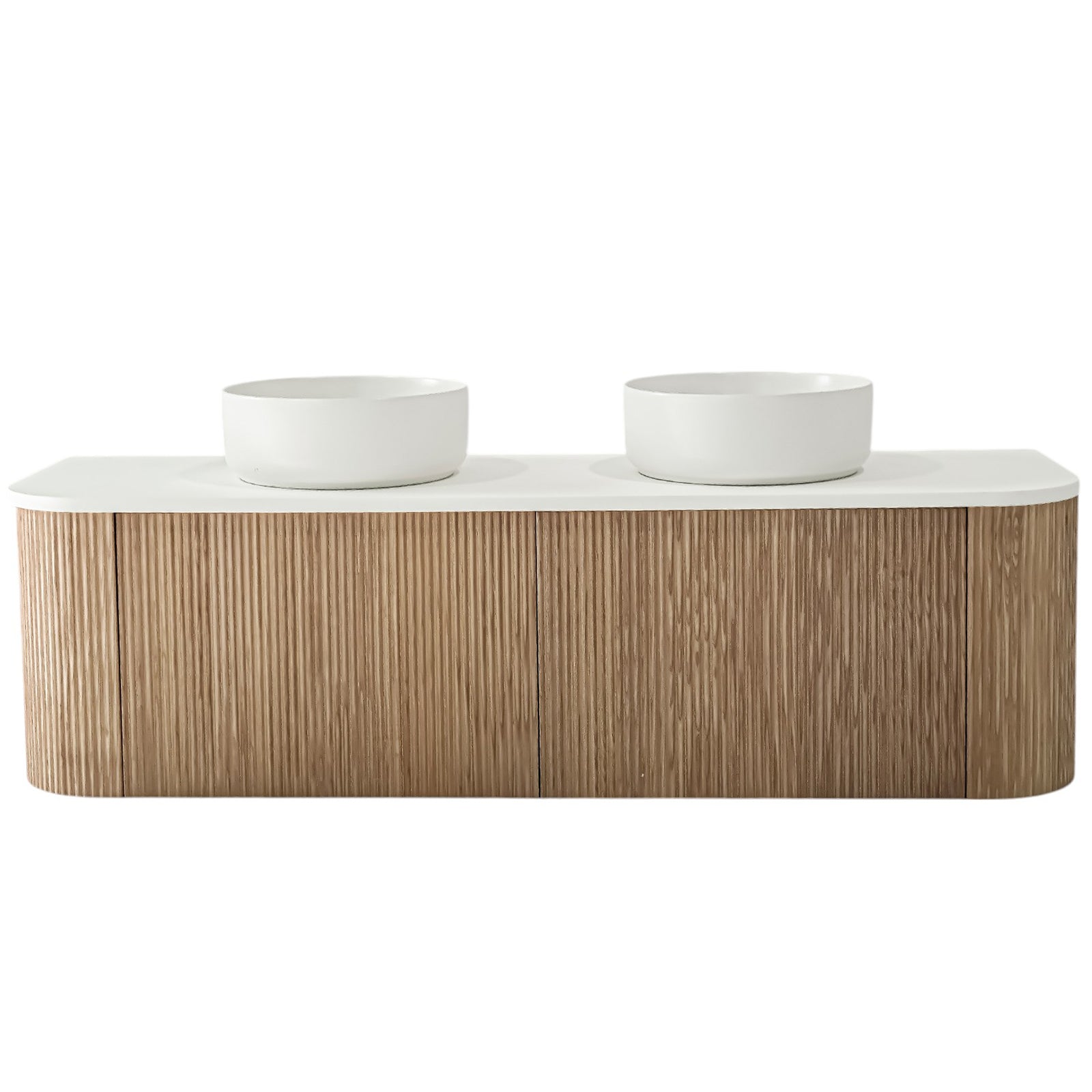 1500mm Portofino Oak Flute Vanity Unit