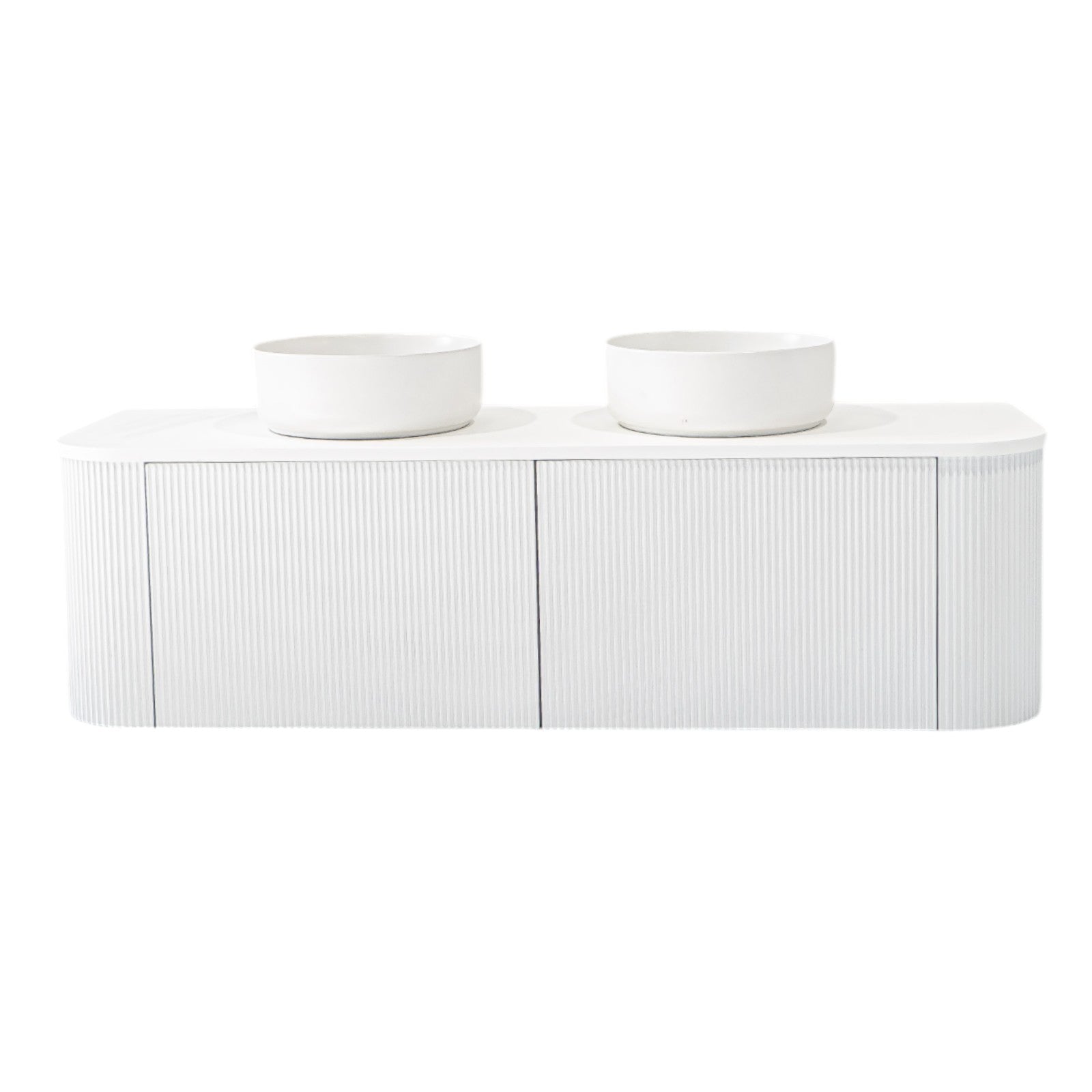 1500mm Portofino White Flute Vanity Unit