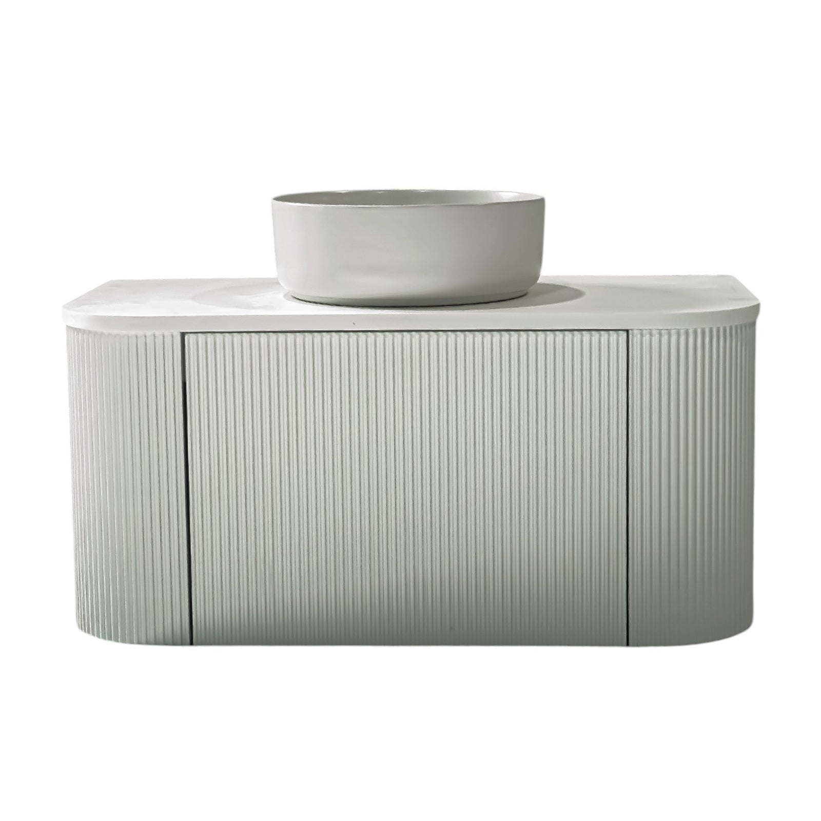 900mm Portofino White Flute Vanity Unit