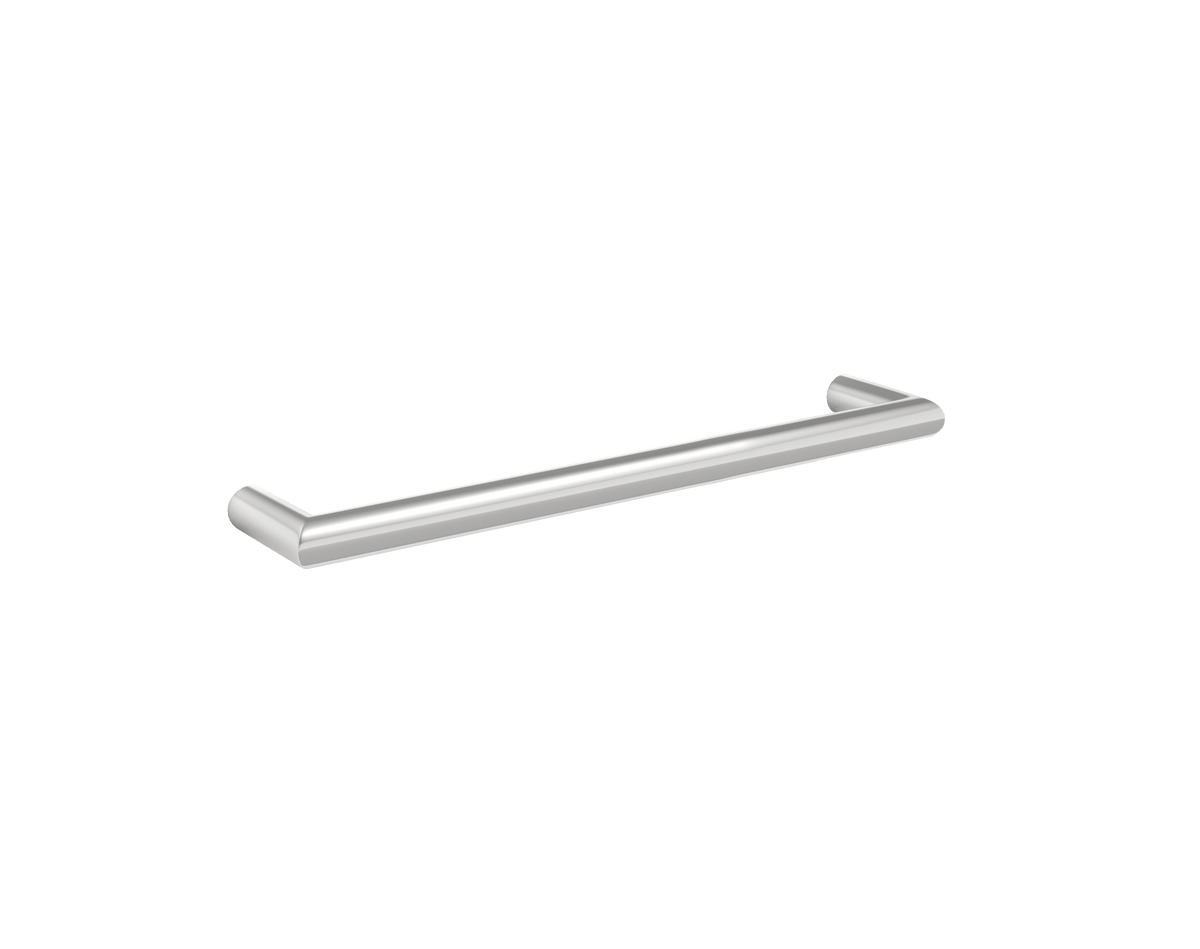 Thermogroup Thermorail 12V Round Single Bar Heated Towel Rail Polished Stainless Steel