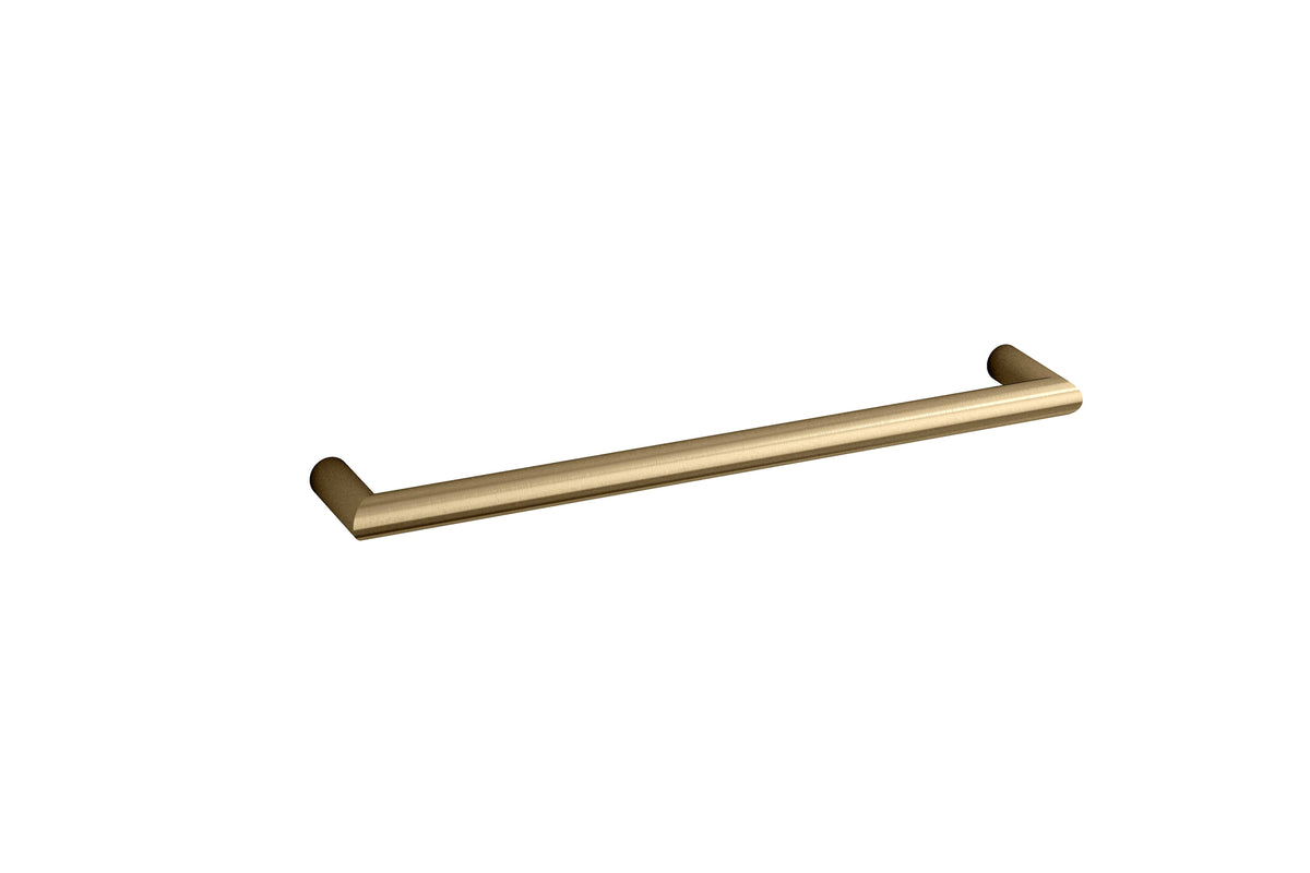 Thermogroup Thermorail 12V Round Single Bar Heated Towel Rail Brushed Brass