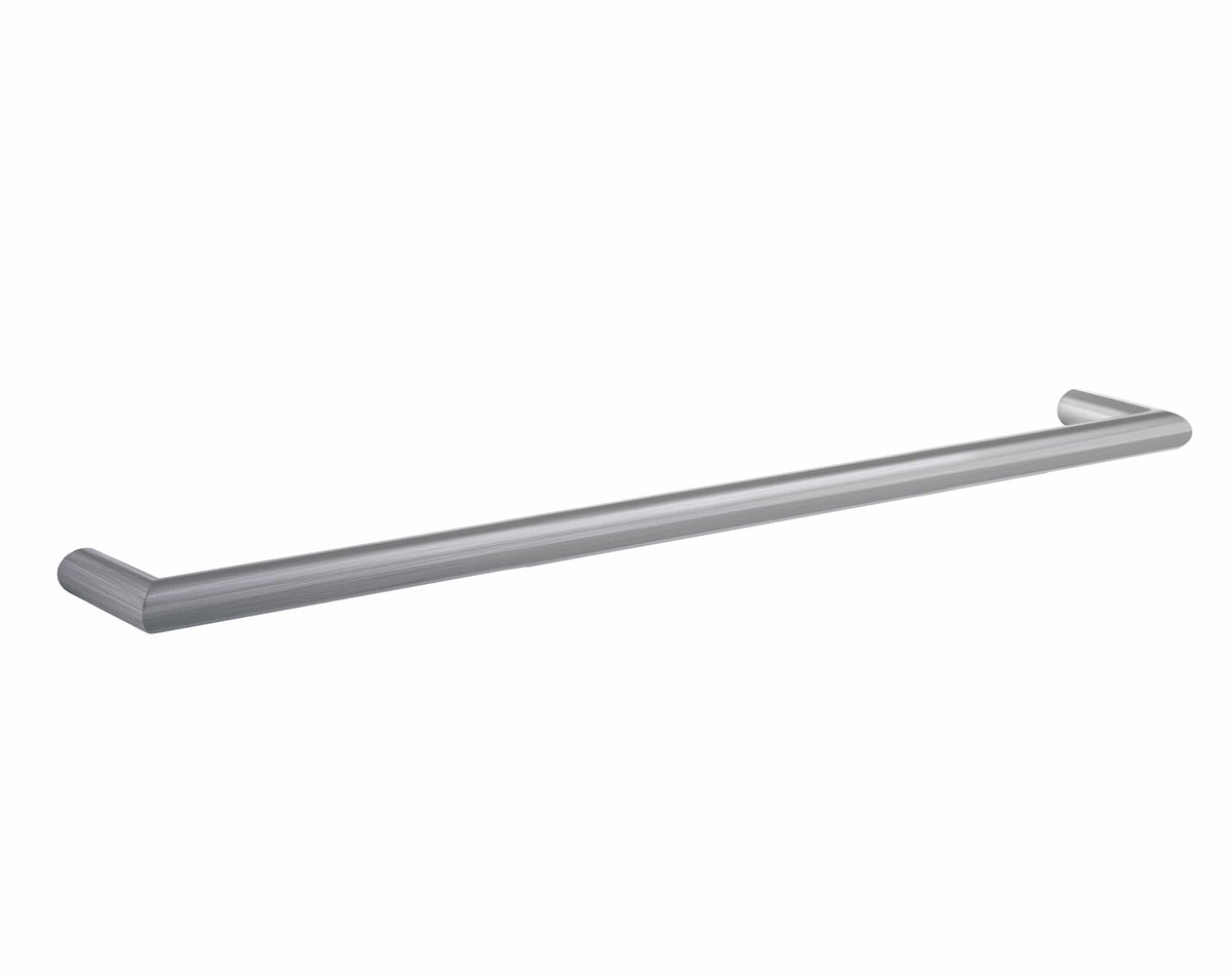 Thermogroup Thermorail 12V Round Single Bar Heated Towel Rail Brushed Stainless Steel