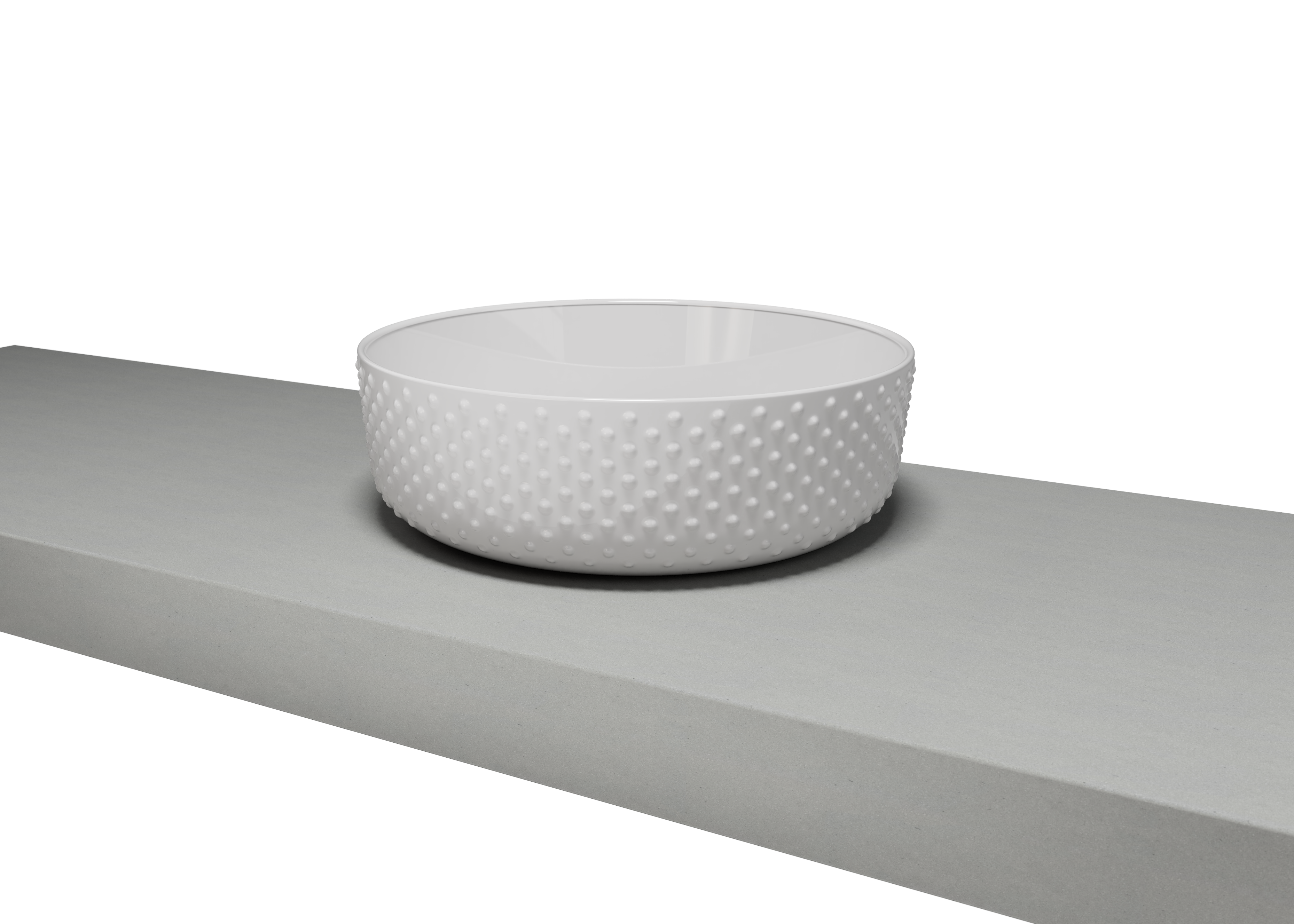 Timberline Allure Dimple Matte White Basin – Designer Bathware