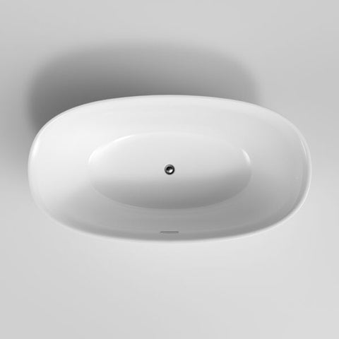 Caroma Riviere 1500mm Freestanding Bath with Overflow - Gloss White