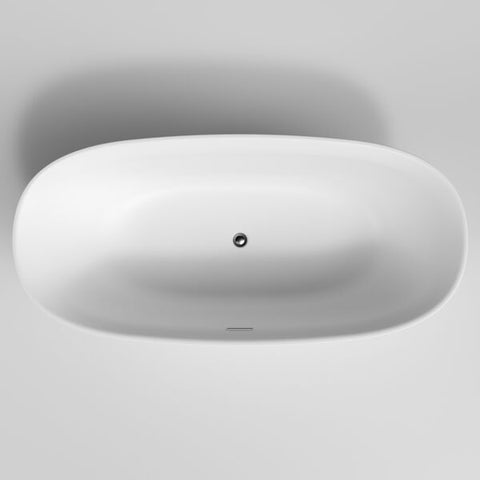 Caroma Riviere 1700mm Freestanding Bath with Overflow - Matte White