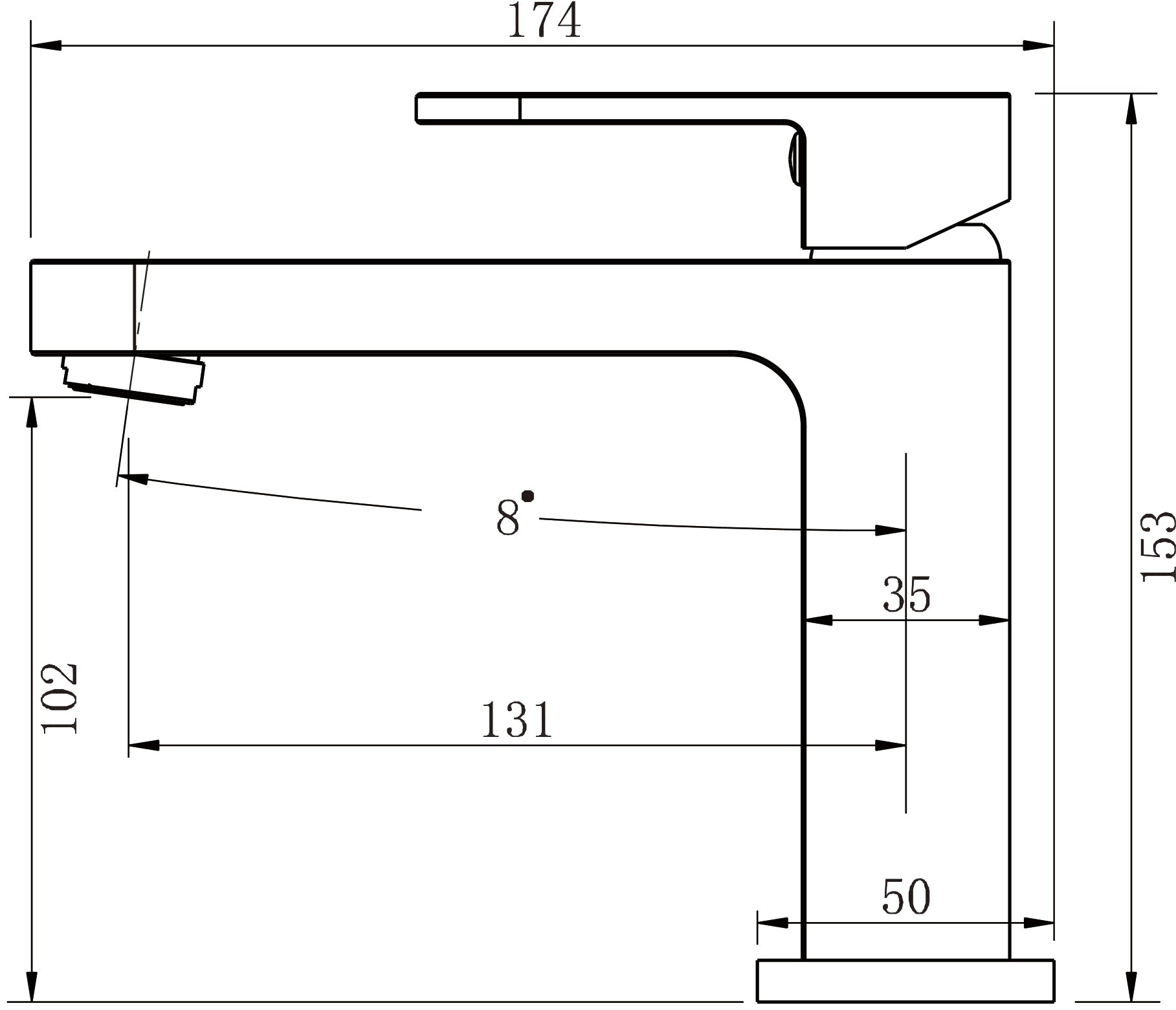 Modern National Eva Mini Basin Mixer