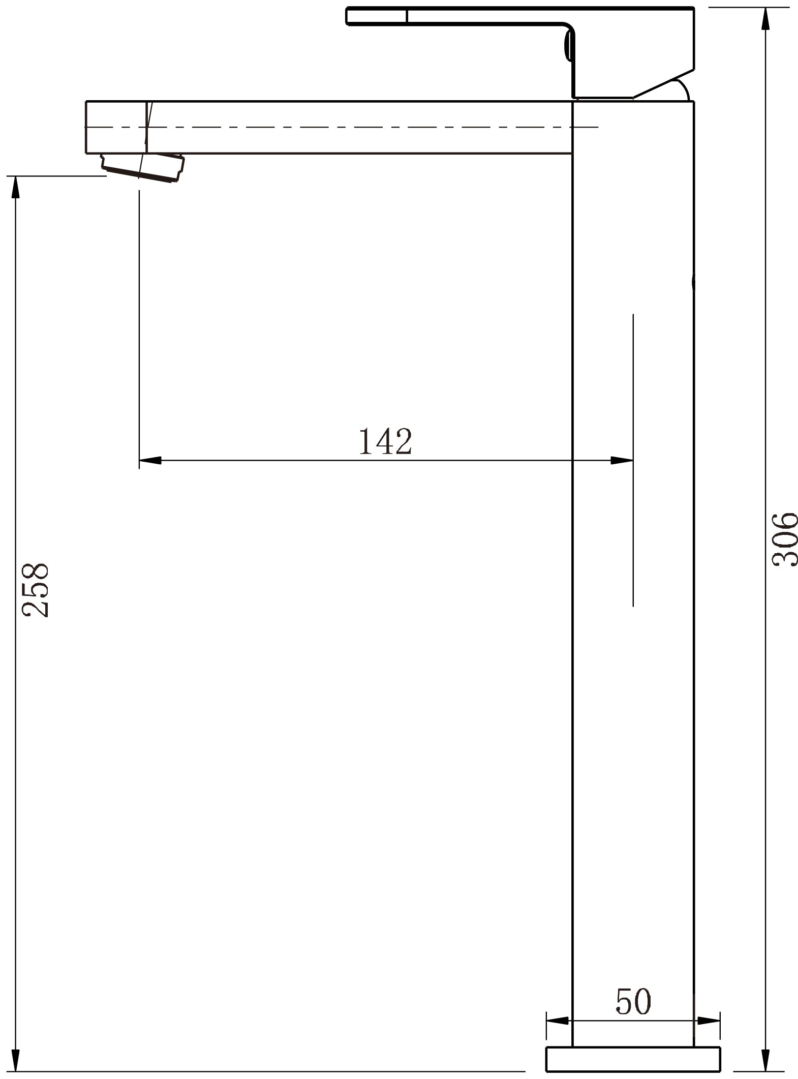 Modern National Eva Mini High Rise Basin Mixer