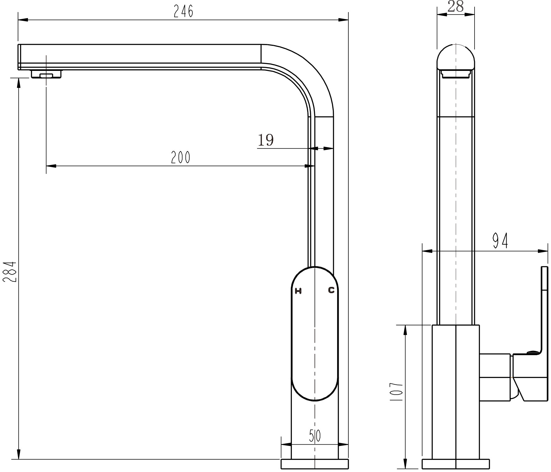 Modern National Eva Mini Kitchen Mixer
