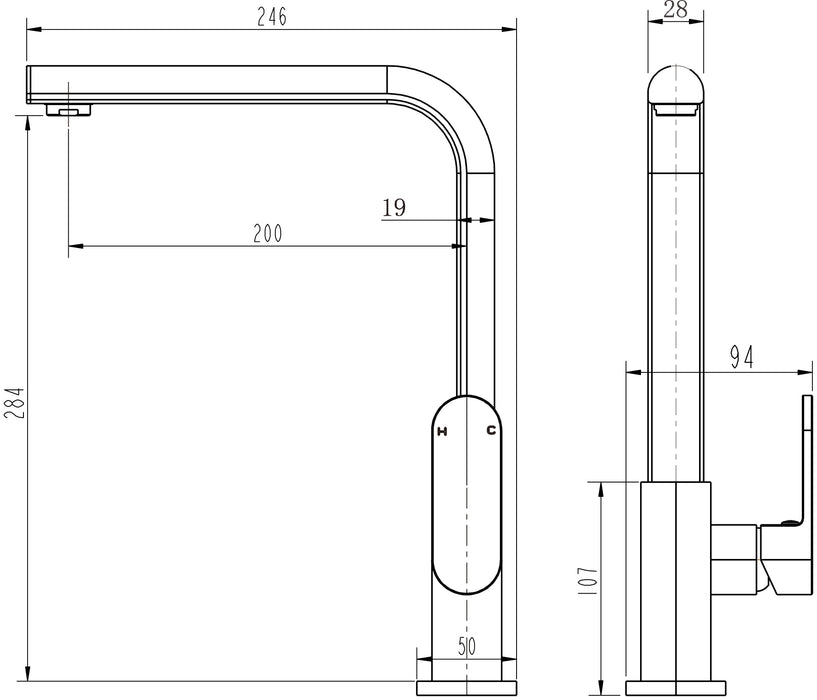 Modern National Eva Mini Kitchen Mixer