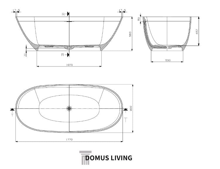 Domus Living Eona Freestanding Bath