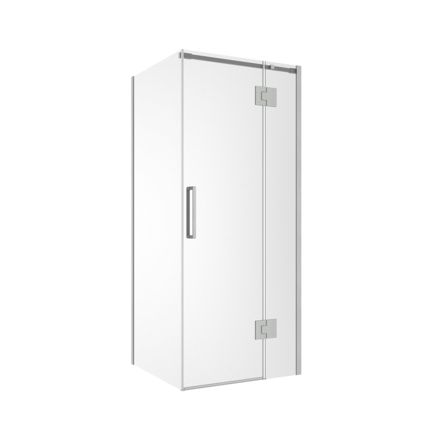Frameless Hinged Shower Screen 870 Front & Return