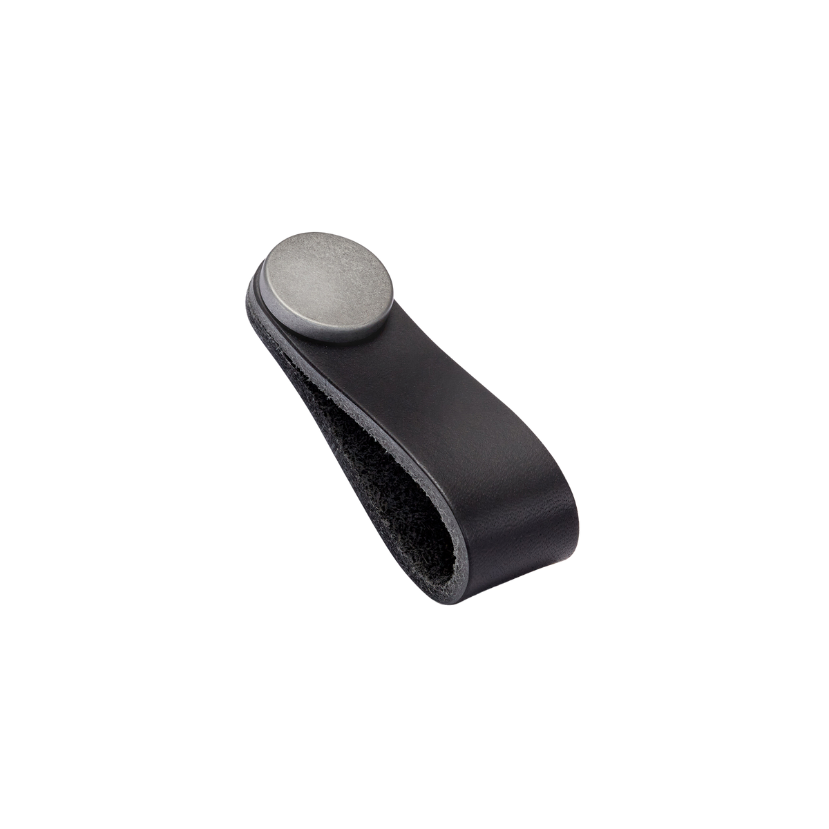 Momo Flexa Leather Pull 70mm in Black with Pewter Buttons