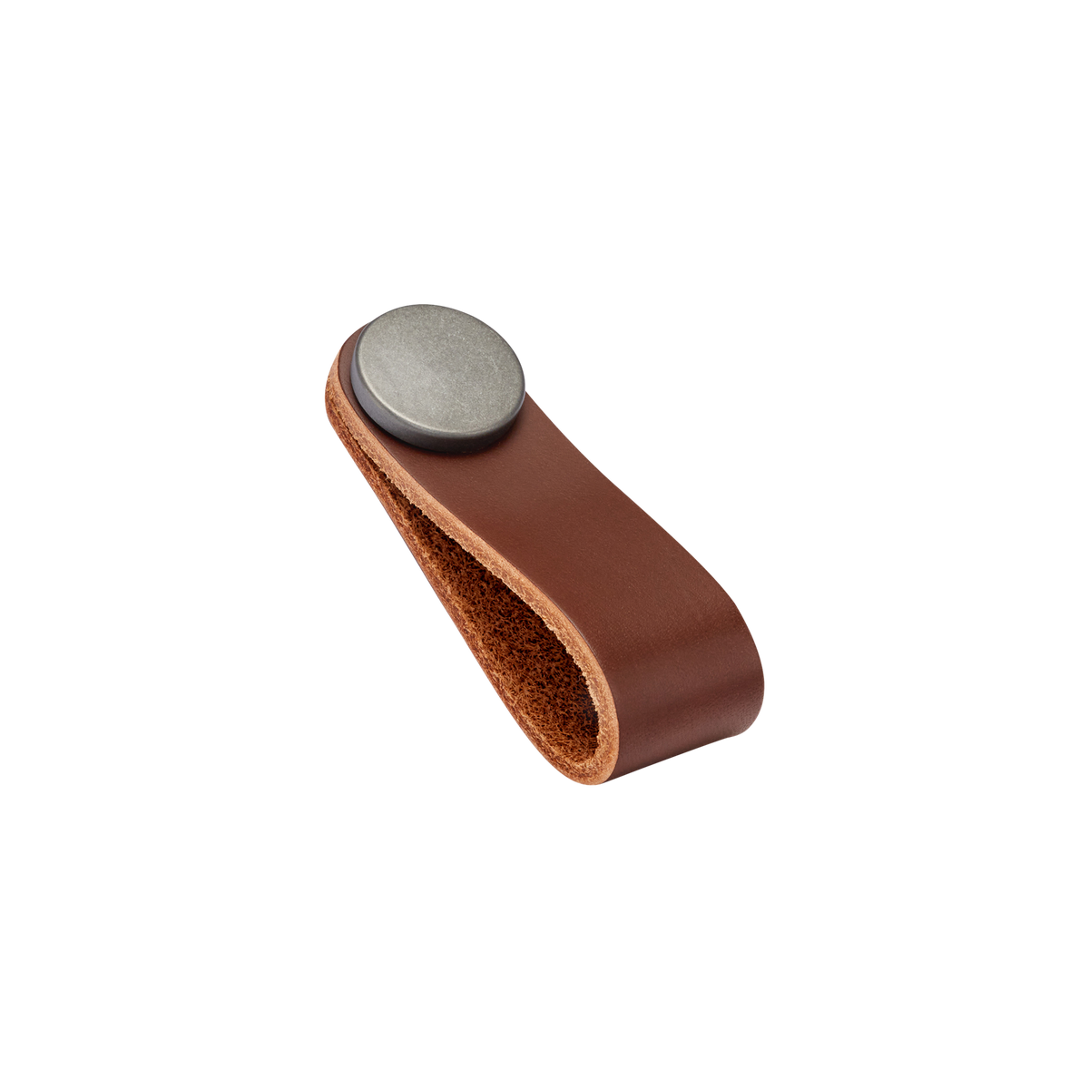 Momo Flexa Leather Pull 70mm in Dark Brown with Pewter Buttons