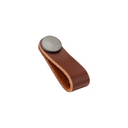 Momo Flexa Leather Pull 70mm in Dark Brown with Pewter Buttons