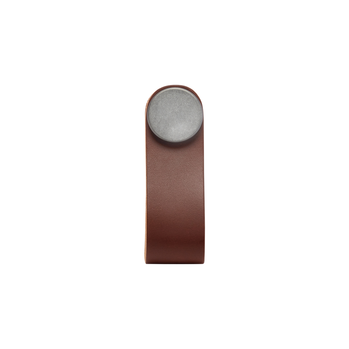 Momo Flexa Leather Pull 70mm in Dark Brown with Pewter Buttons - view 2