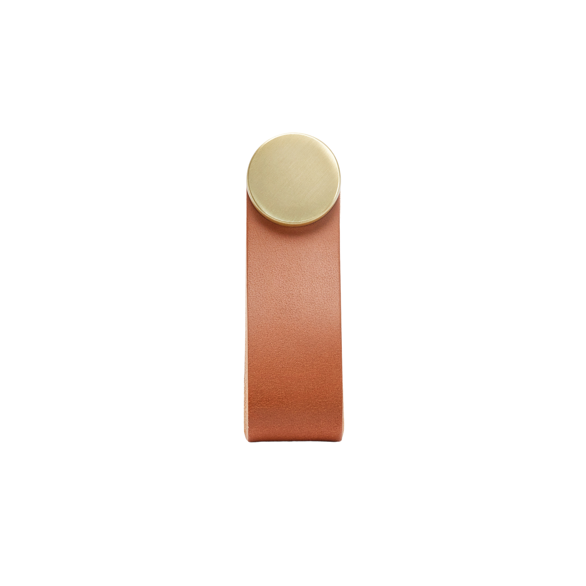 Momo Flexa Leather Pull 70mm in Light Tan with Brass Buttons - view 2