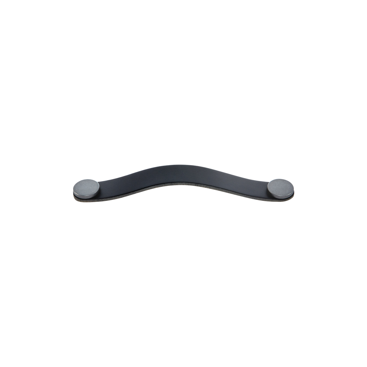 Momo Flexa Leather D Handle 160mm in Black with Pewter Buttons - view 2