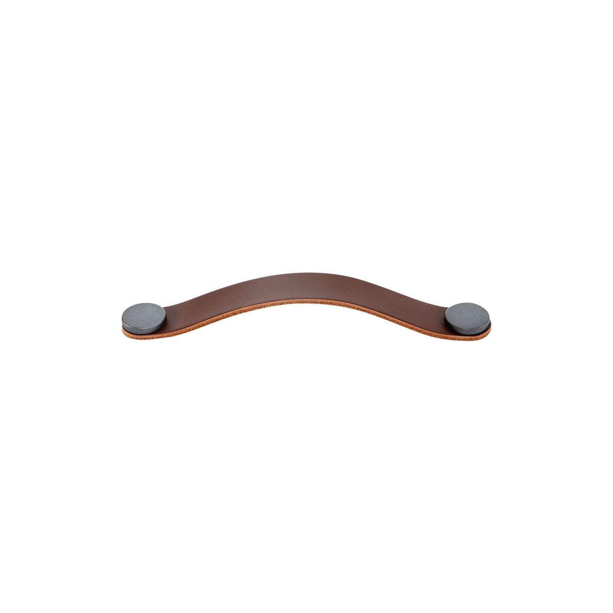 Momo Flexa Leather D Handle 160mm in Dark Brown with Pewter Buttons - view 2
