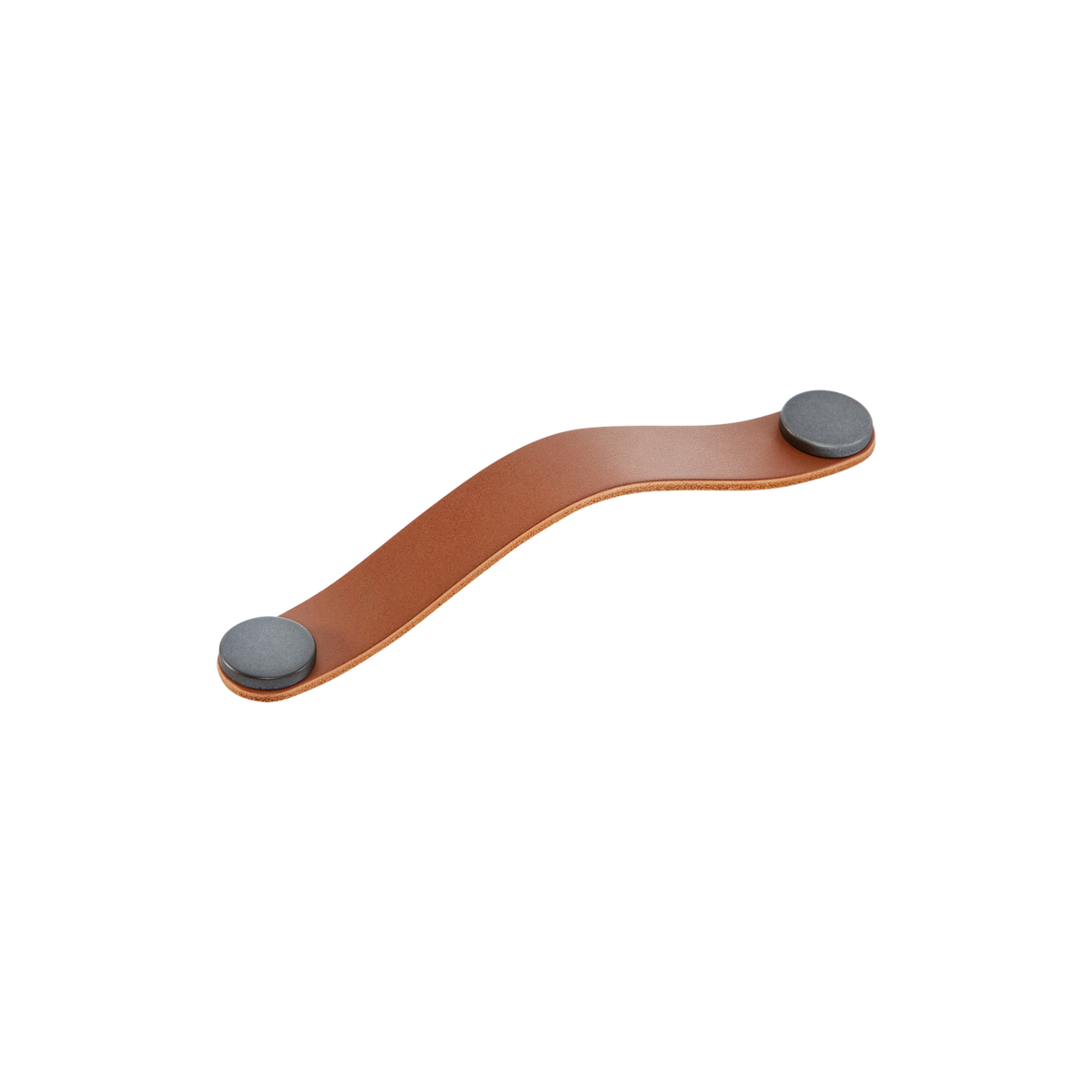 Momo Flexa Leather D Handle 160mm in Light Tan with Pewter Buttons