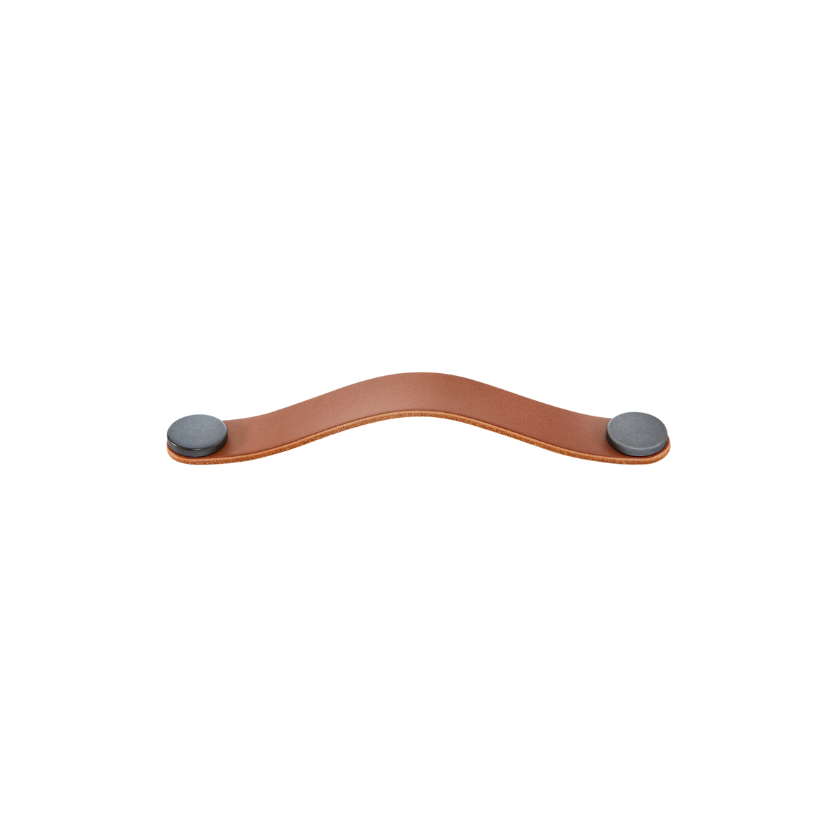 Momo Flexa Leather D Handle 160mm in Light Tan with Pewter Buttons - view 2