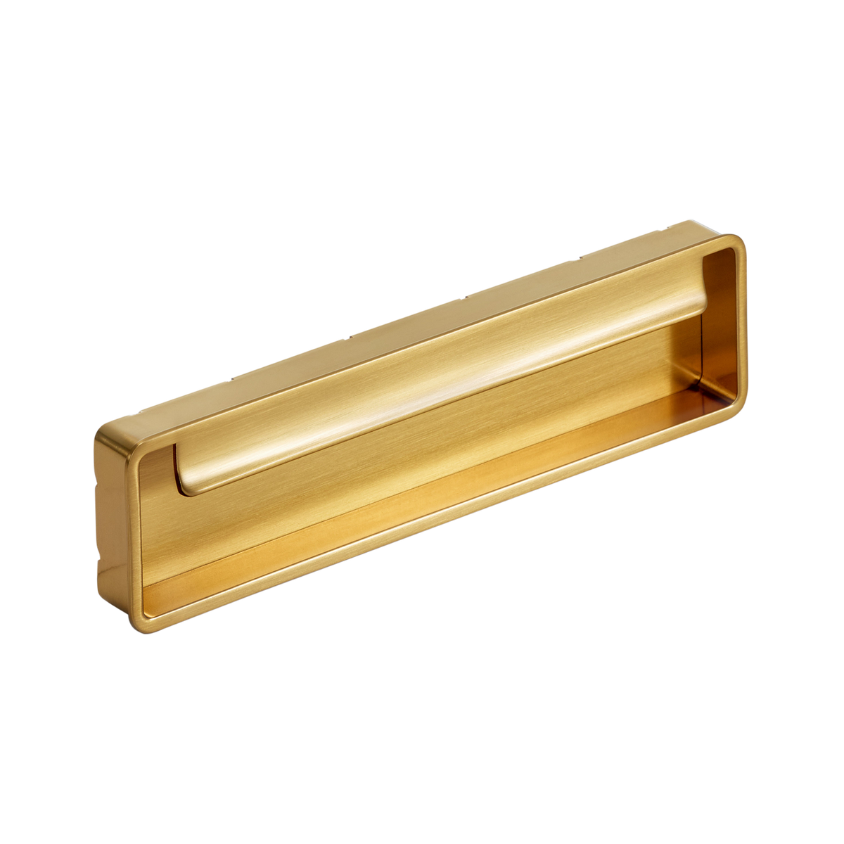 Momo Fold Flush Pull 128mm in Brushed Gold