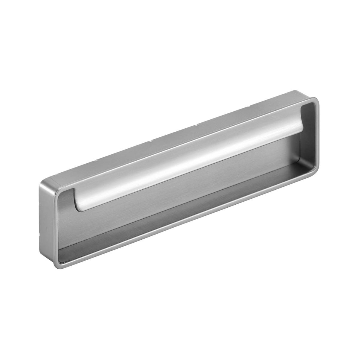 Momo Fold Flush Pull 128mm in Brushed Nickel