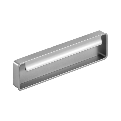 Momo Fold Flush Pull 128mm in Brushed Nickel