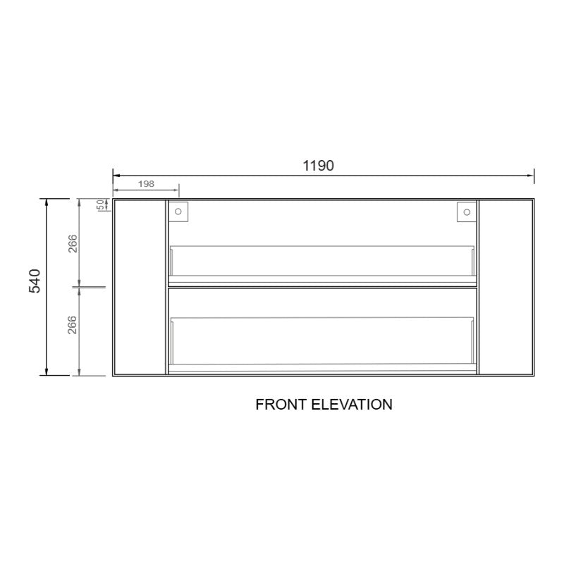Fifth Avenue Hudson Curved Wall Hung Vanity