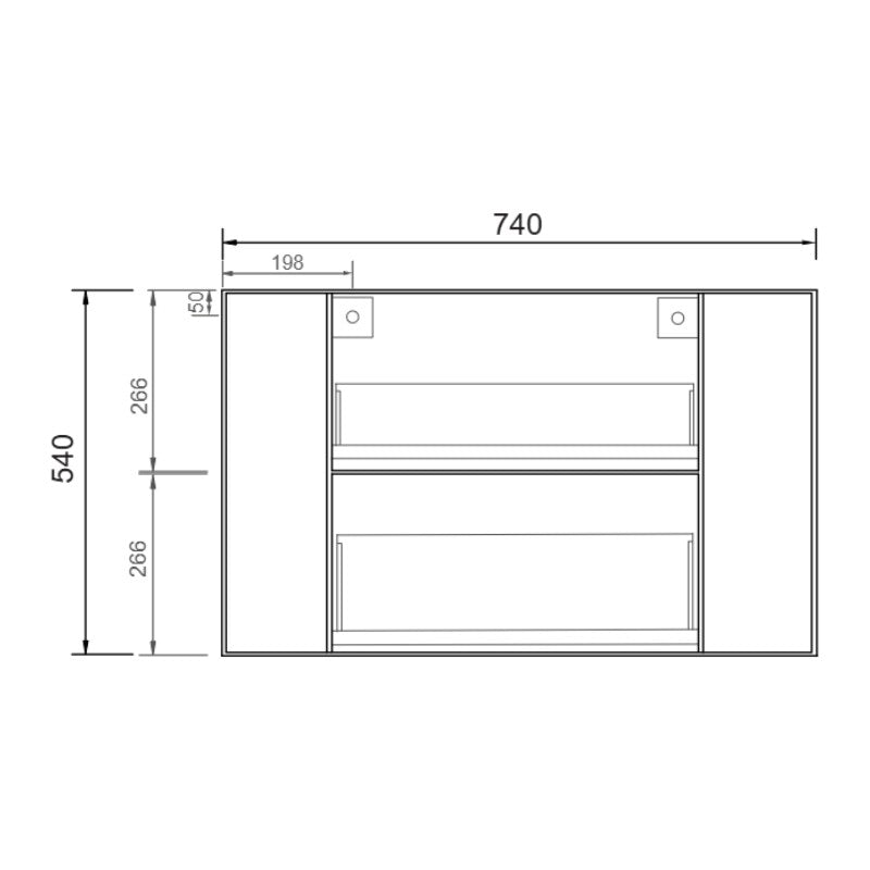 Fifth Avenue Hudson Curved Wall Hung Vanity