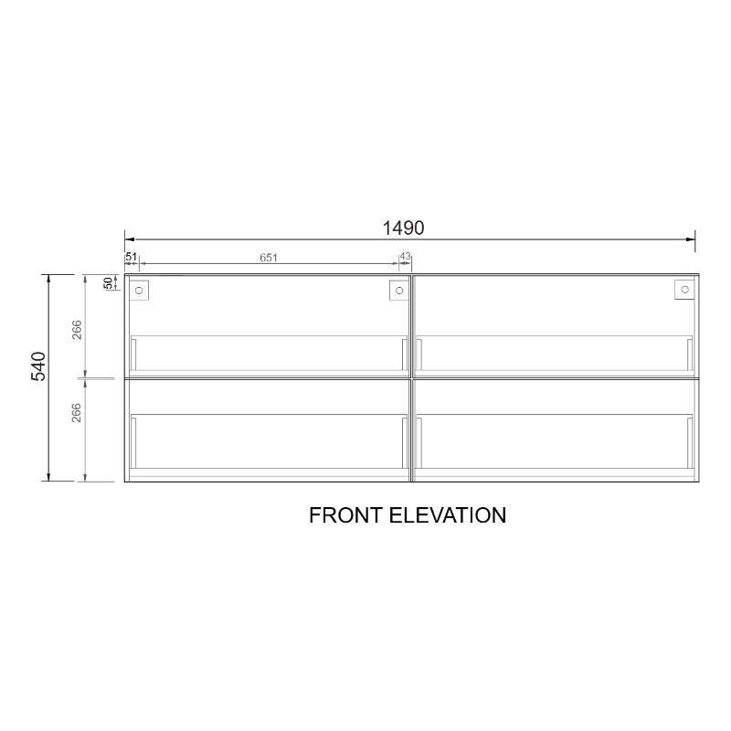 Fifth Avenue Lenox Wall Hung Vanity