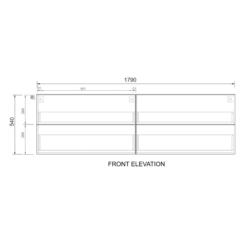 Fifth Avenue Lenox Wall Hung Vanity