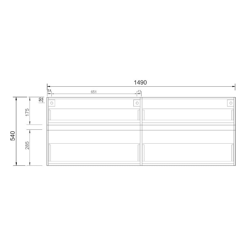 Fifth Avenue Lexington Wall Hung Vanity
