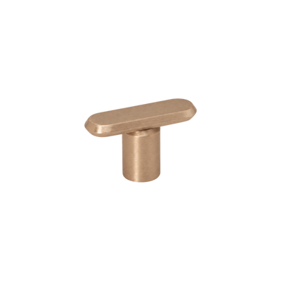 Momo Fase T Knob 52mm in Brushed Dark Brass