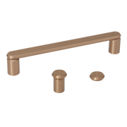 Momo Fase Shower D Handle 160mm and Knob Kit in Brushed Dark Brass