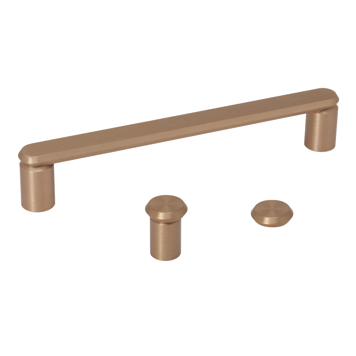Momo Fase Shower D Handle 160mm and Knob Kit in Brushed Dark Brass