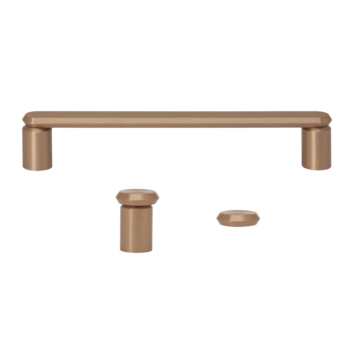 Momo Fase Shower D Handle 160mm and Knob Kit in Brushed Dark Brass - view 2