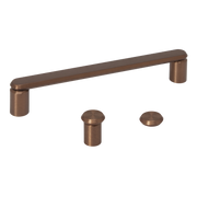 Momo Fase Shower D Handle 160mm and Knob Kit in Brushed Bronze