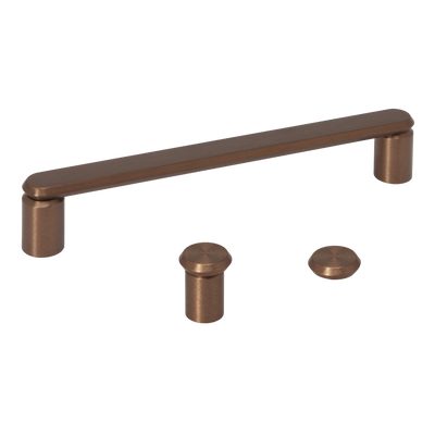 Momo Fase Shower D Handle 160mm and Knob Kit in Brushed Bronze