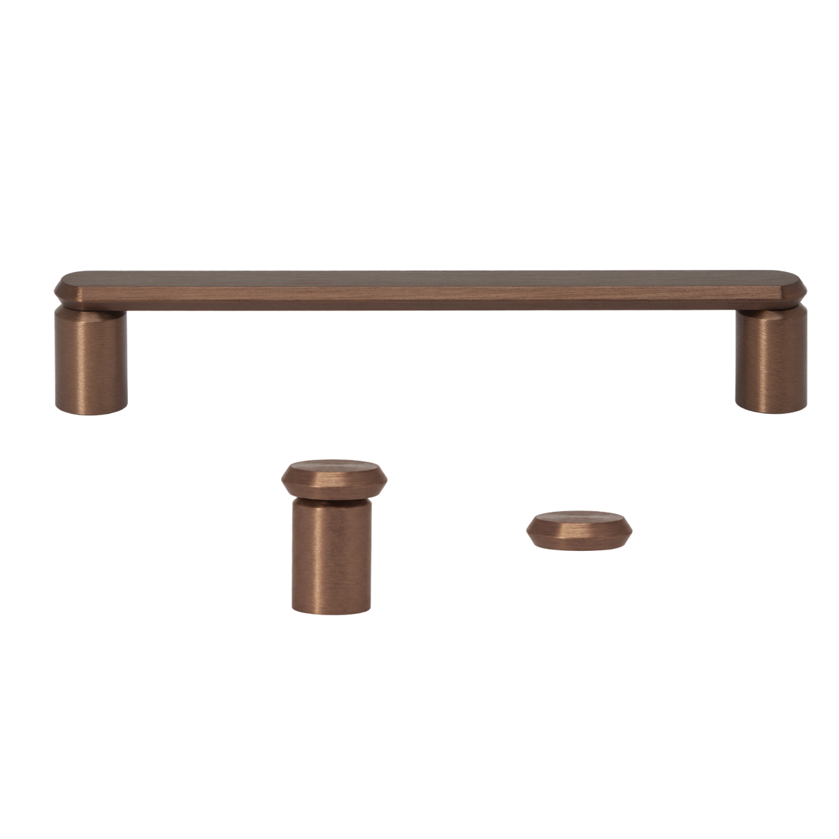 Momo Fase Shower D Handle 160mm and Knob Kit in Brushed Bronze - view 2