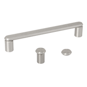 Momo Fase Shower D Handle 160mm and Knob Kit in Dull Brushed Nickel