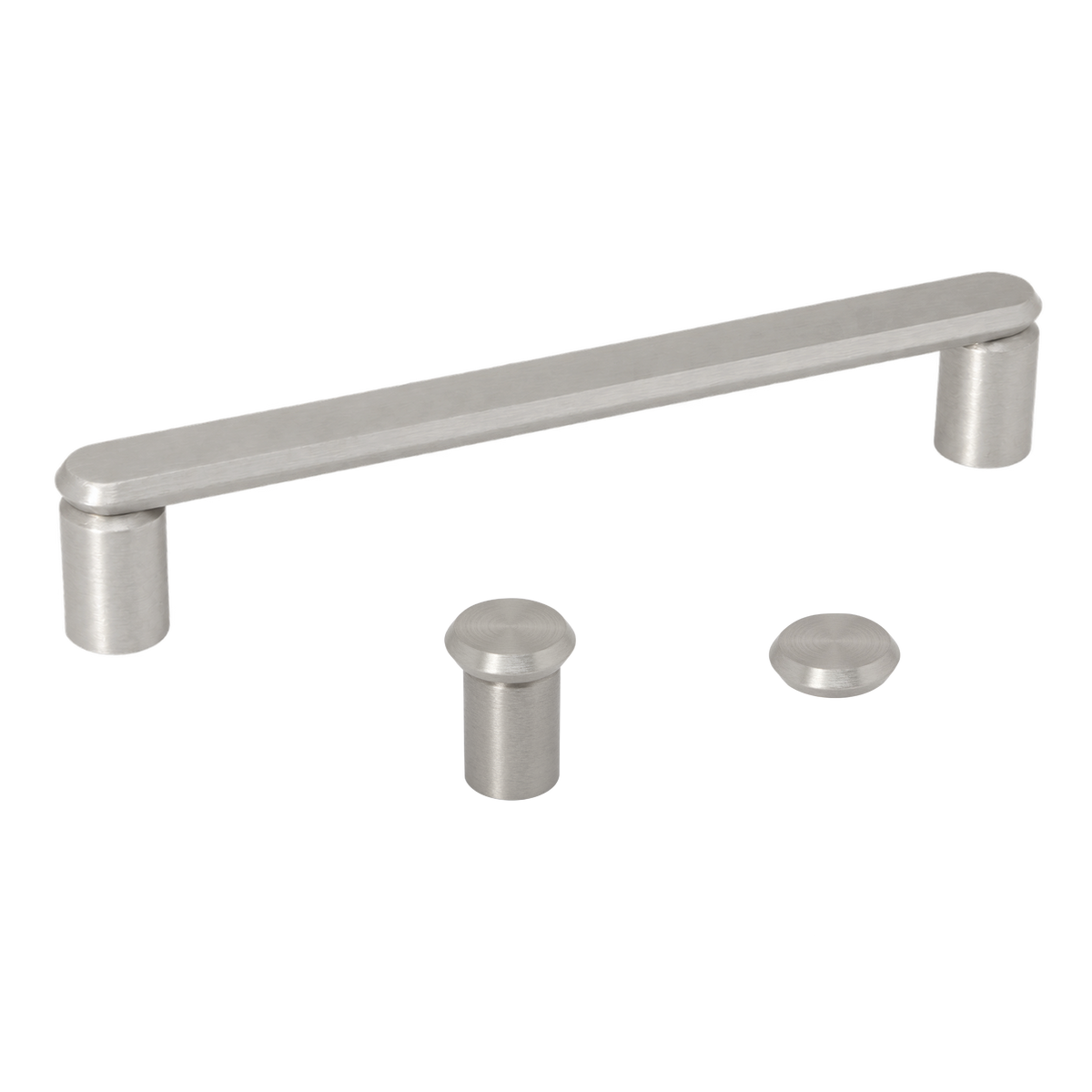 Momo Fase Shower D Handle 160mm and Knob Kit in Dull Brushed Nickel