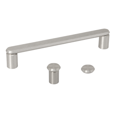 Momo Fase Shower D Handle 160mm and Knob Kit in Dull Brushed Nickel